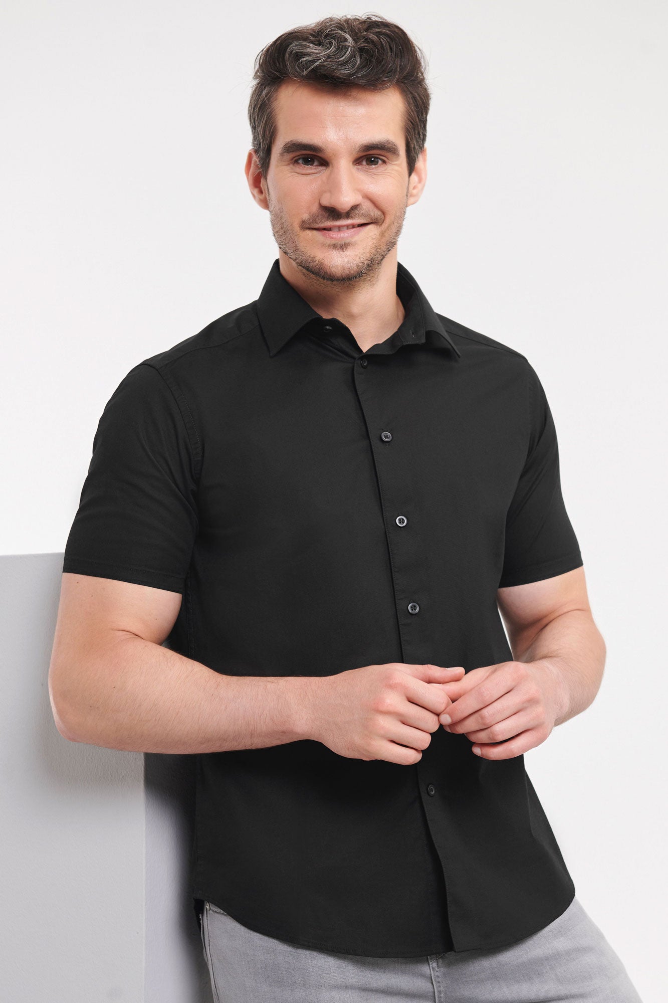 Lyhythihainen Slim-Fit Kauluspaita