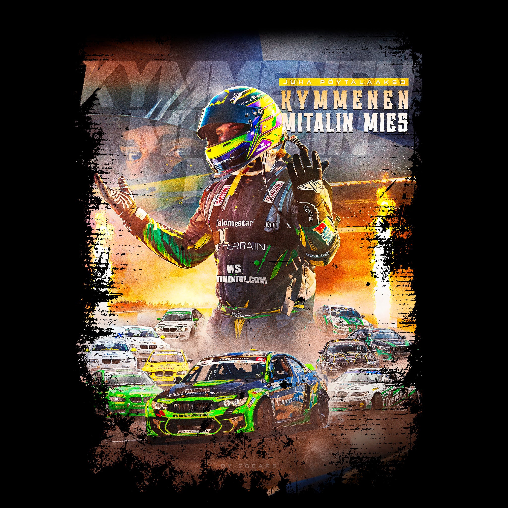 Power2Drift Team - Vetoketjuhuppari, Kymmenen mitalin mies, musta