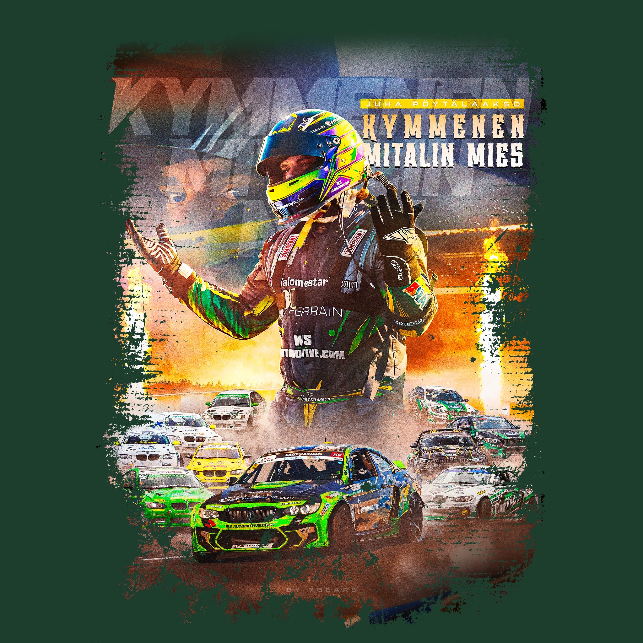 Power2Drift Team - Vetoketjuhuppari, Kymmenen mitalin mies, vihreä