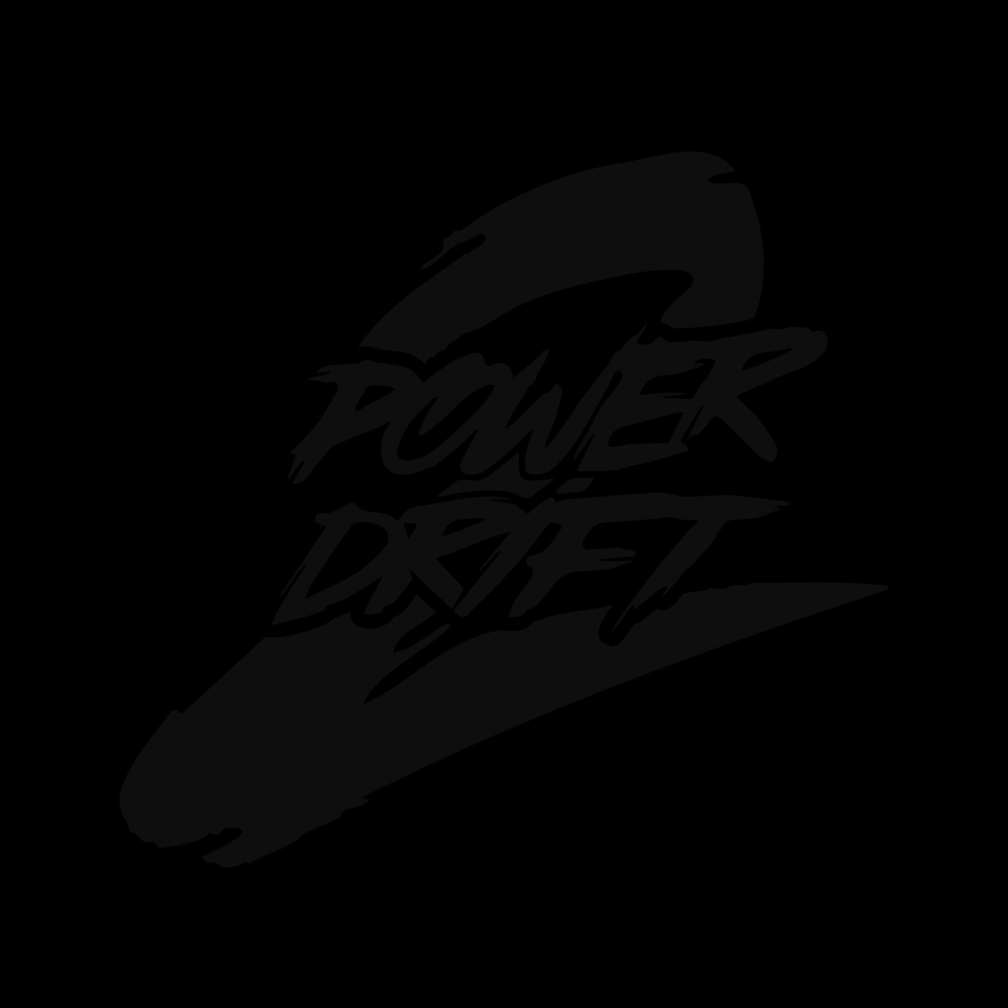 Power2Drift Team - Vetoketjuhuppari, Logolla, musta