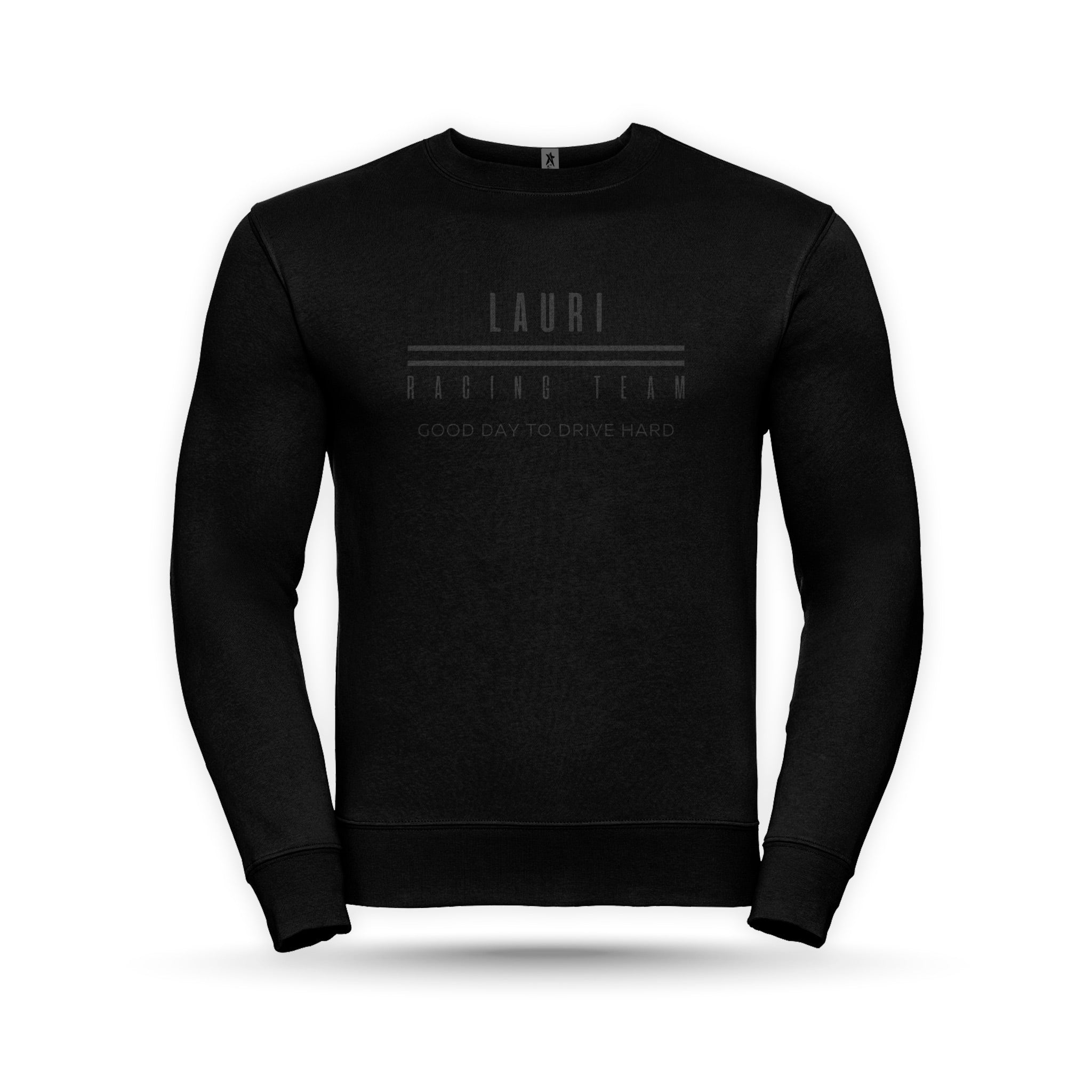 Lauri Halonen - Collegepaita, musta logo