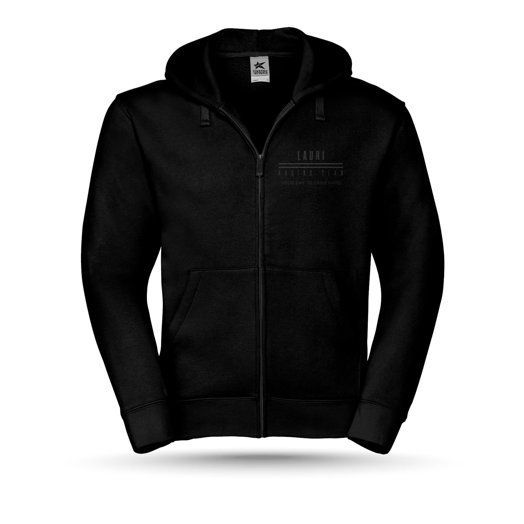 Lauri Halonen - Vetoketjuhuppari, musta logo