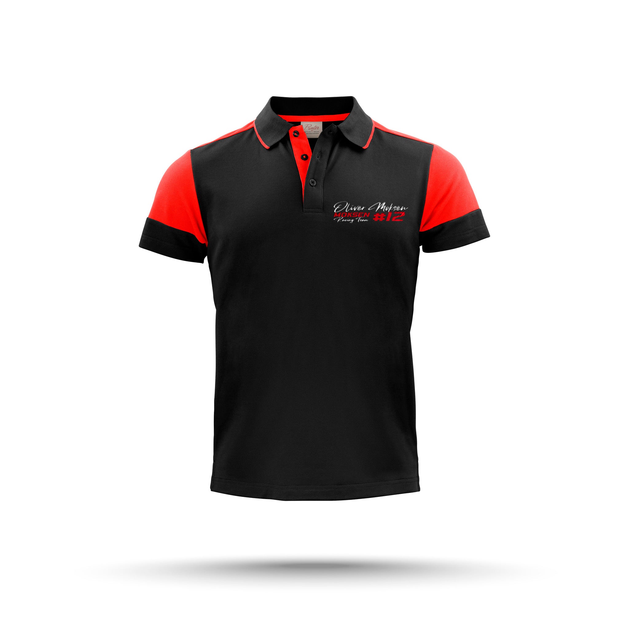 Moksen Racing Team - Pikee T-paita, Logo edessä