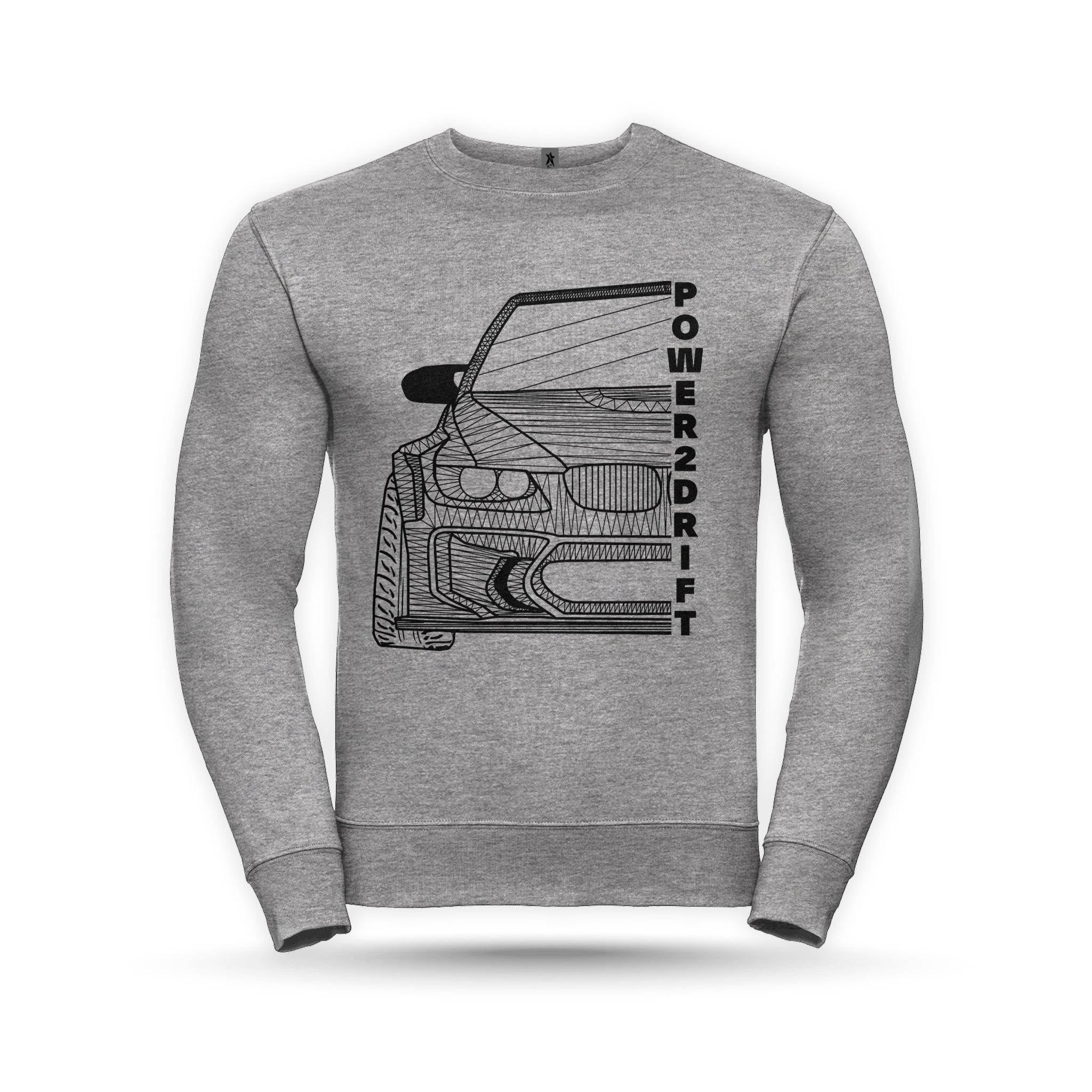 Power2Drift Team - Collegepaita, Finfighter, vaaleanharmaa