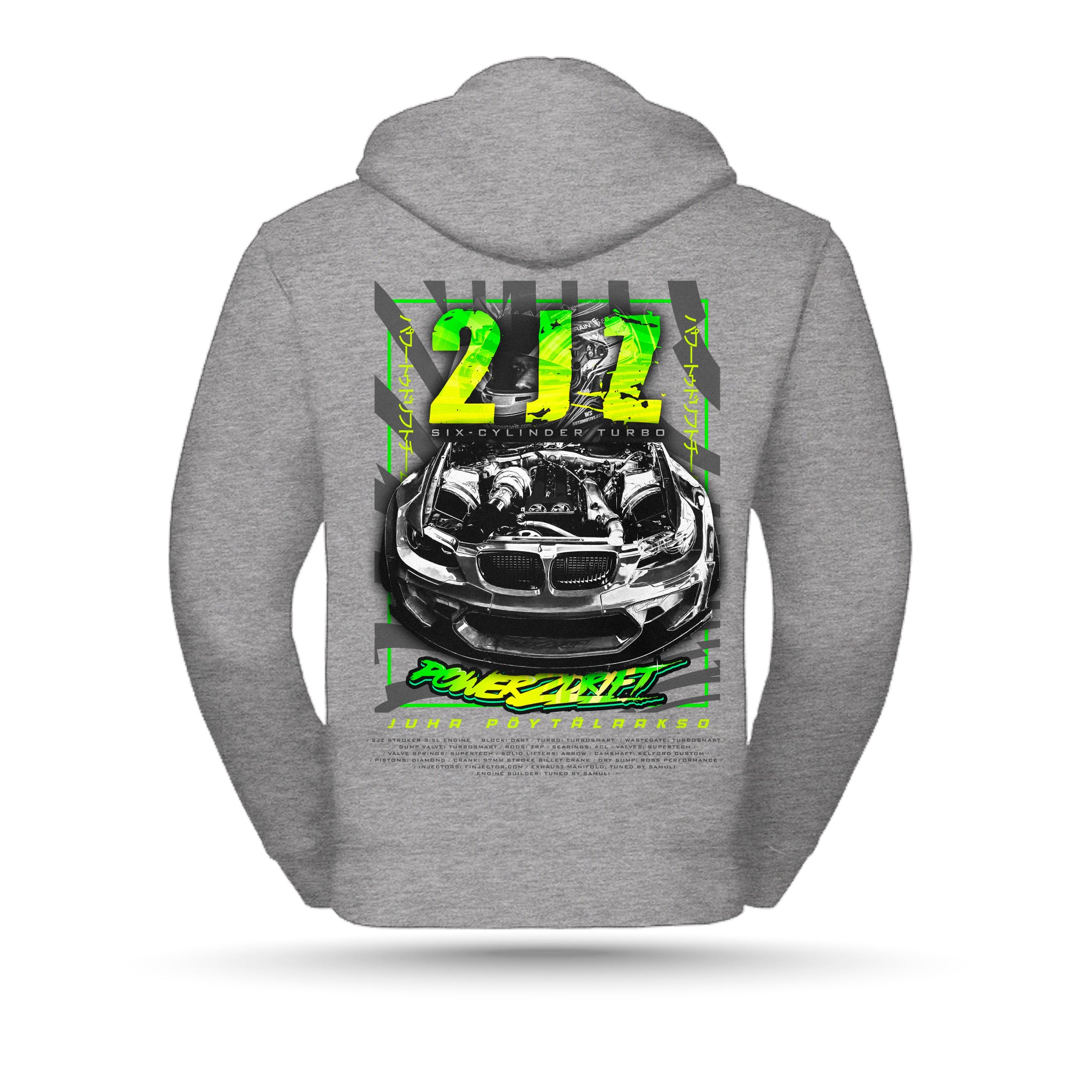 Power2Drift Team - Vetoketjuhuppari, 2JZ, vaaleanharmaa