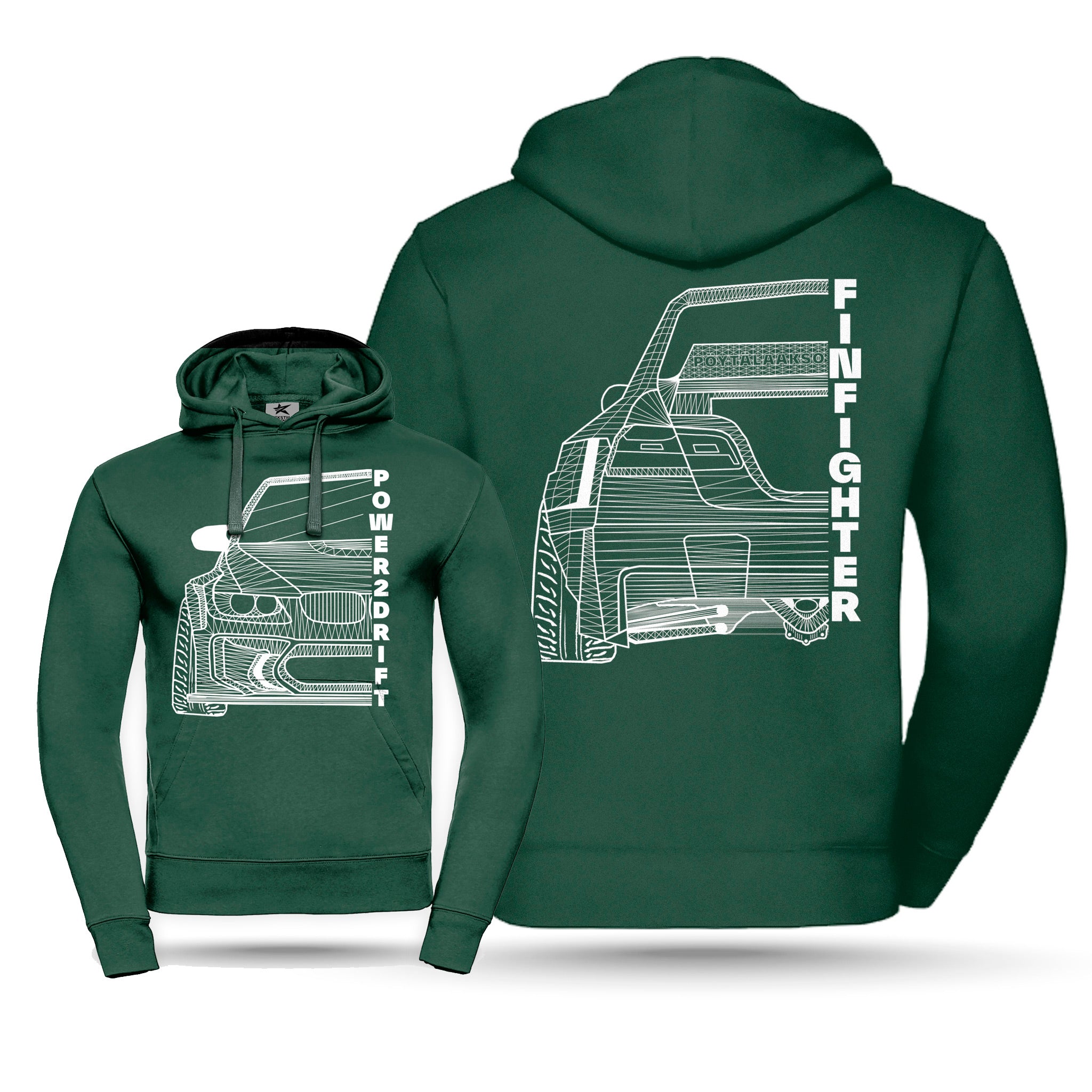 Power2Drift Team - Huppari, Finfighter, vihreä