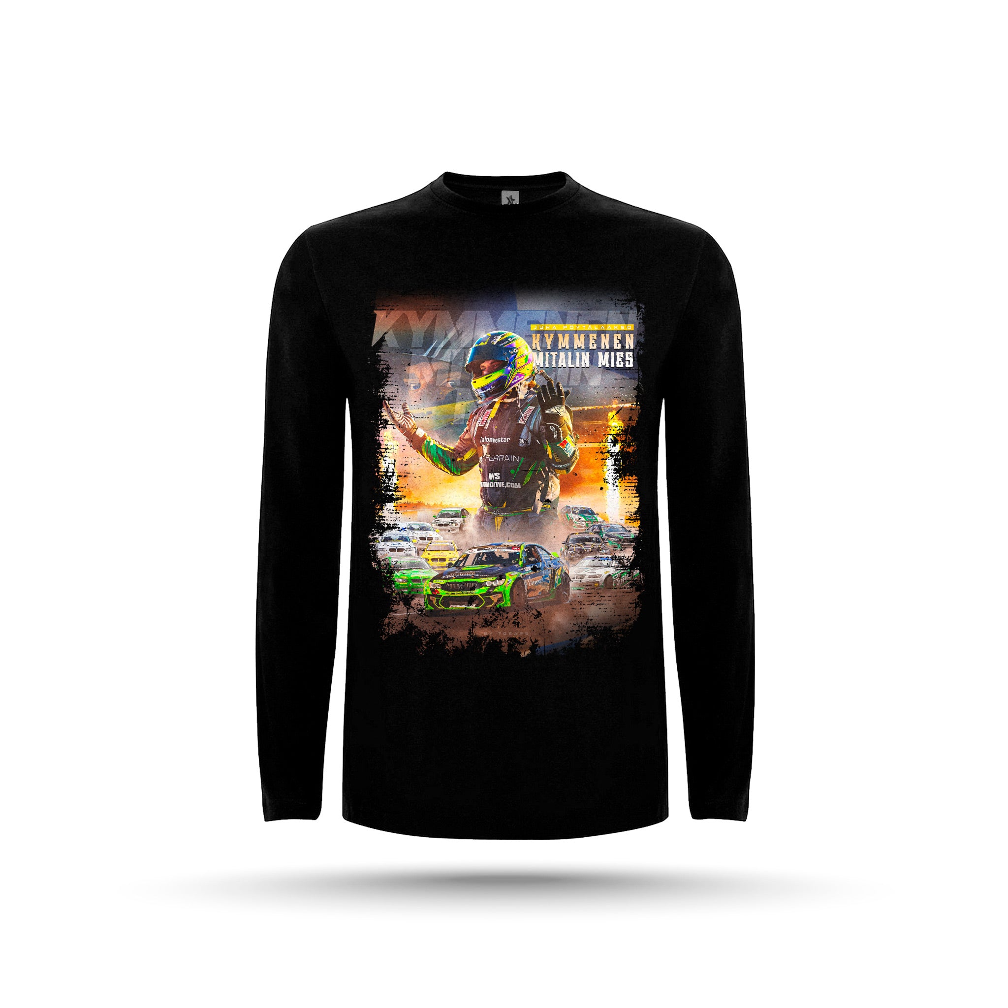 Power2Drift Team - Lasten Pitkähihainen T-Paita, Kymmenen mitalin mies, musta