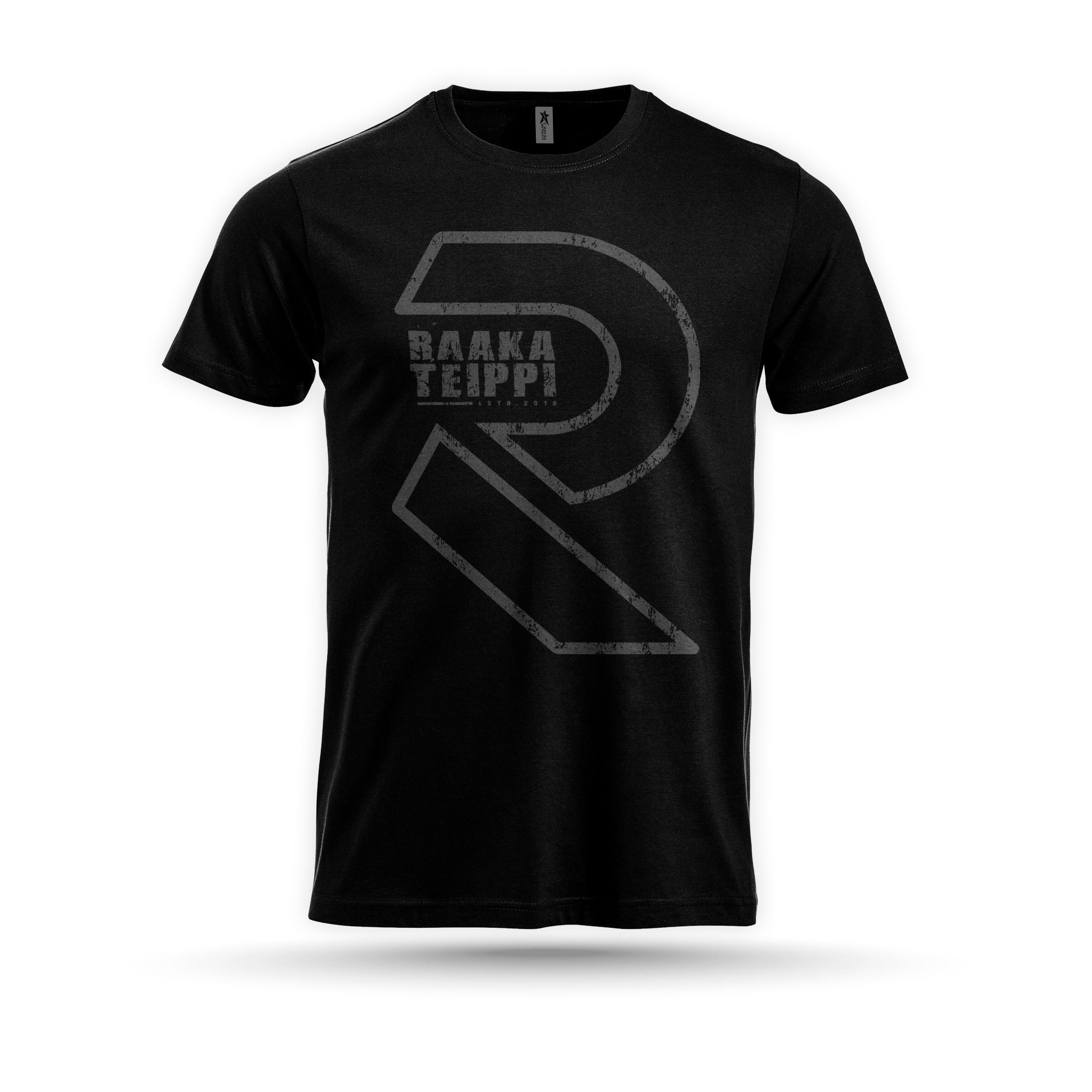 Raakateippi - T-paita, musta - Logolla