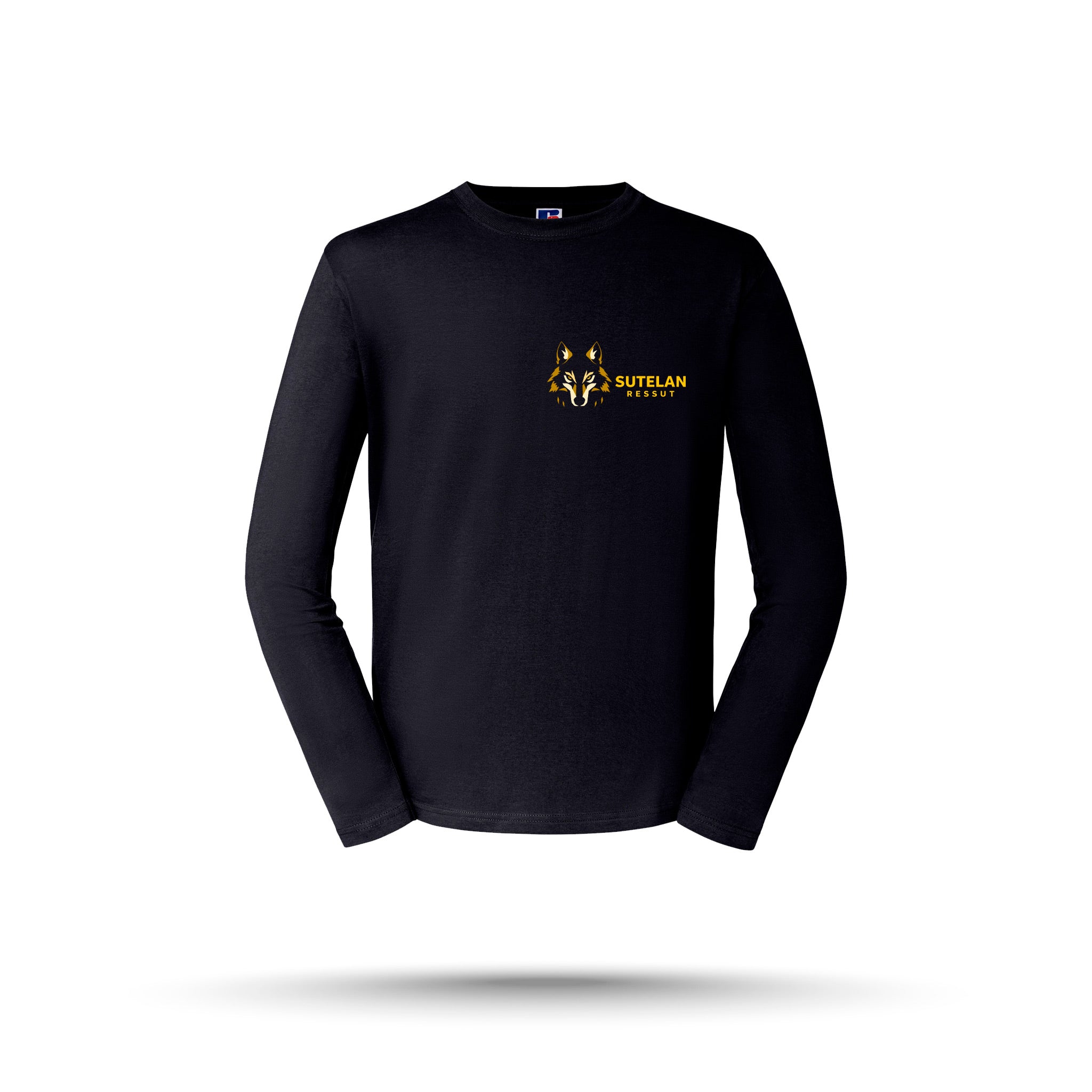 Sutelan Ressut - Pitkähihainen T-Paita, Musta, Pieni logo
