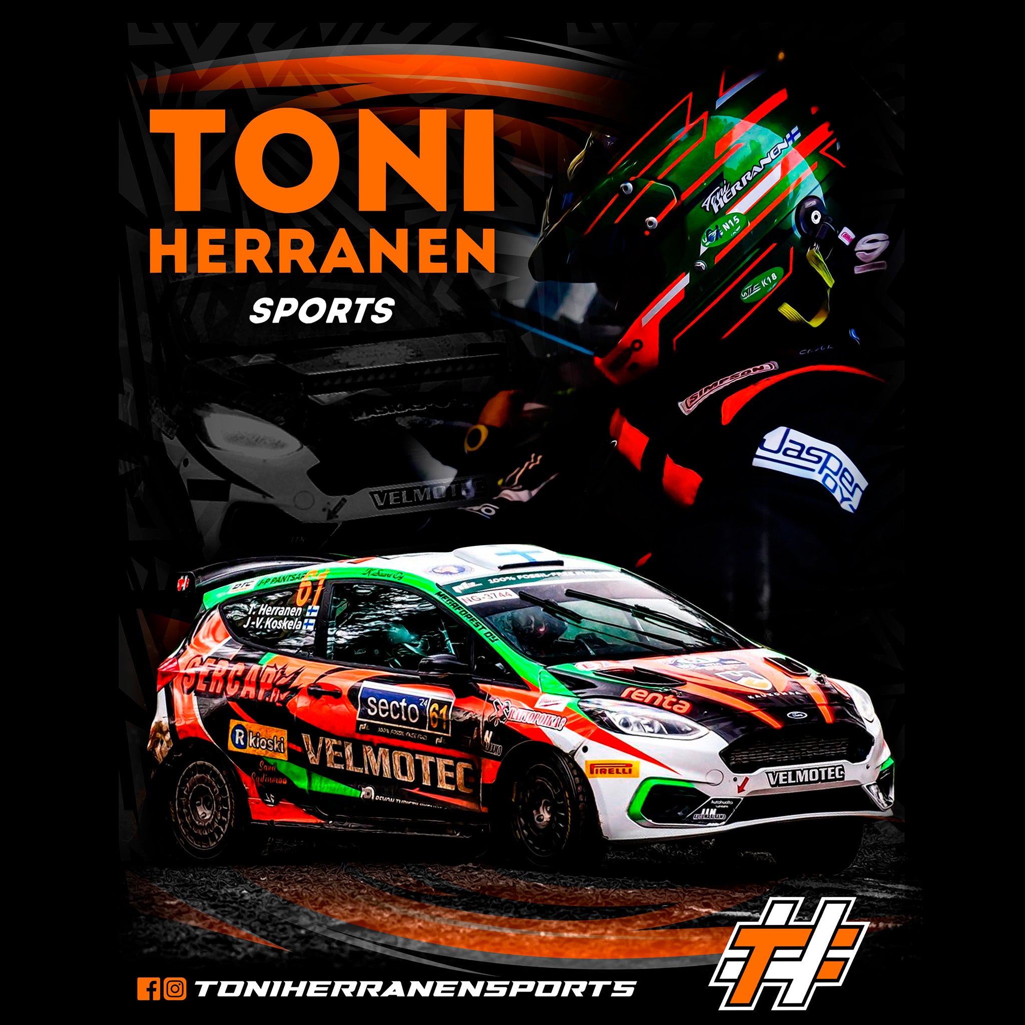 Toni Herranen Sports - Vetoketjuhuppari, kuvalla