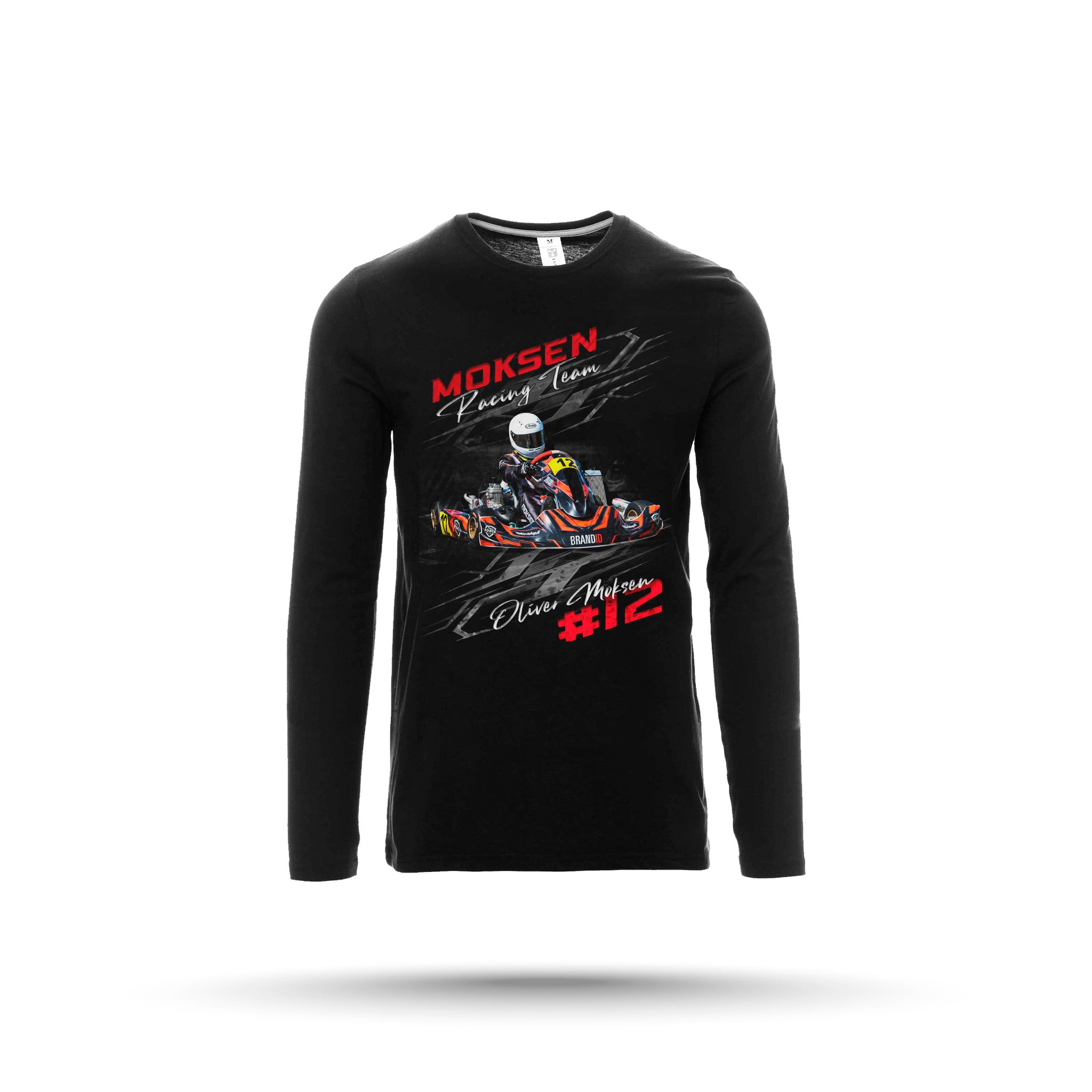Moksen Racing Team - Pitkähihtainen T-Paita, Logo edessä