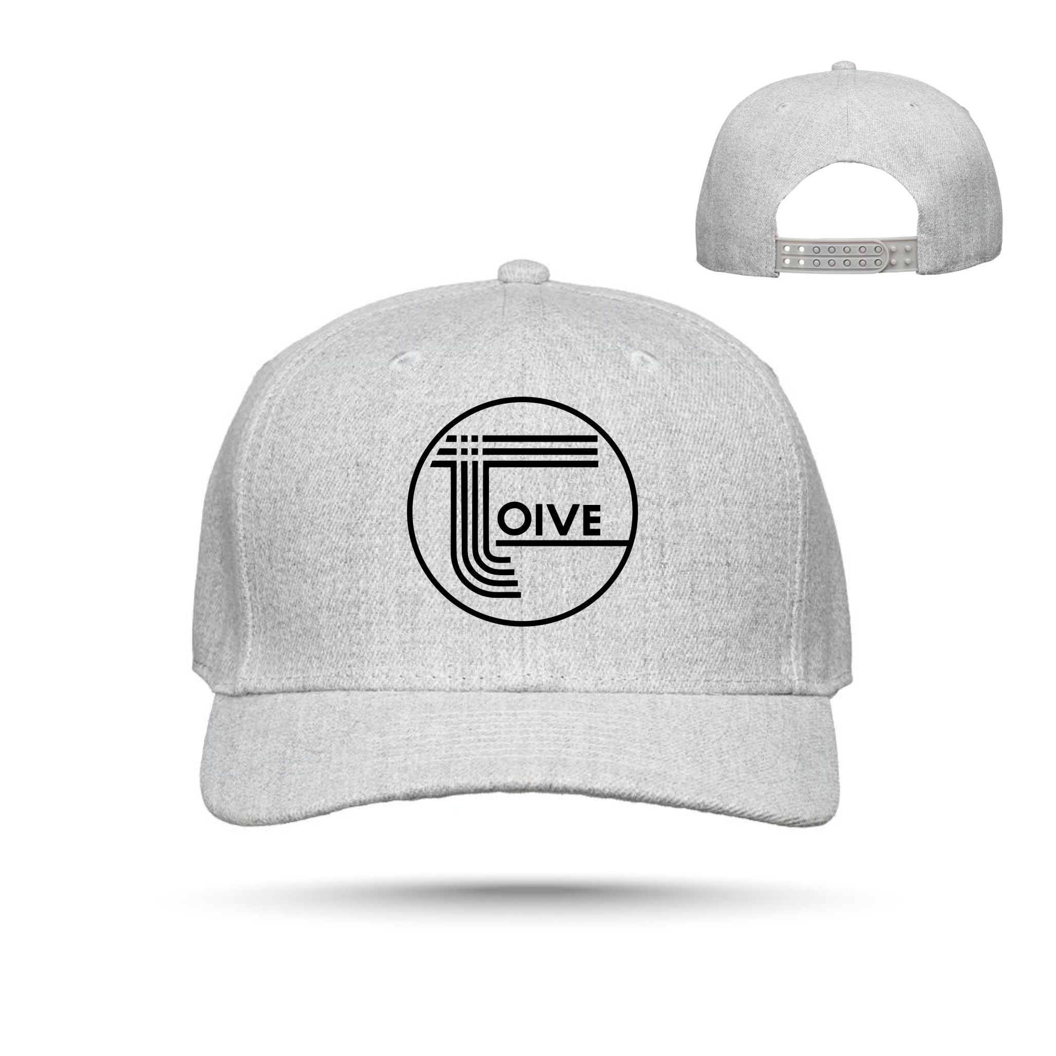 PETO - Lippis käyrä harmaa, logo