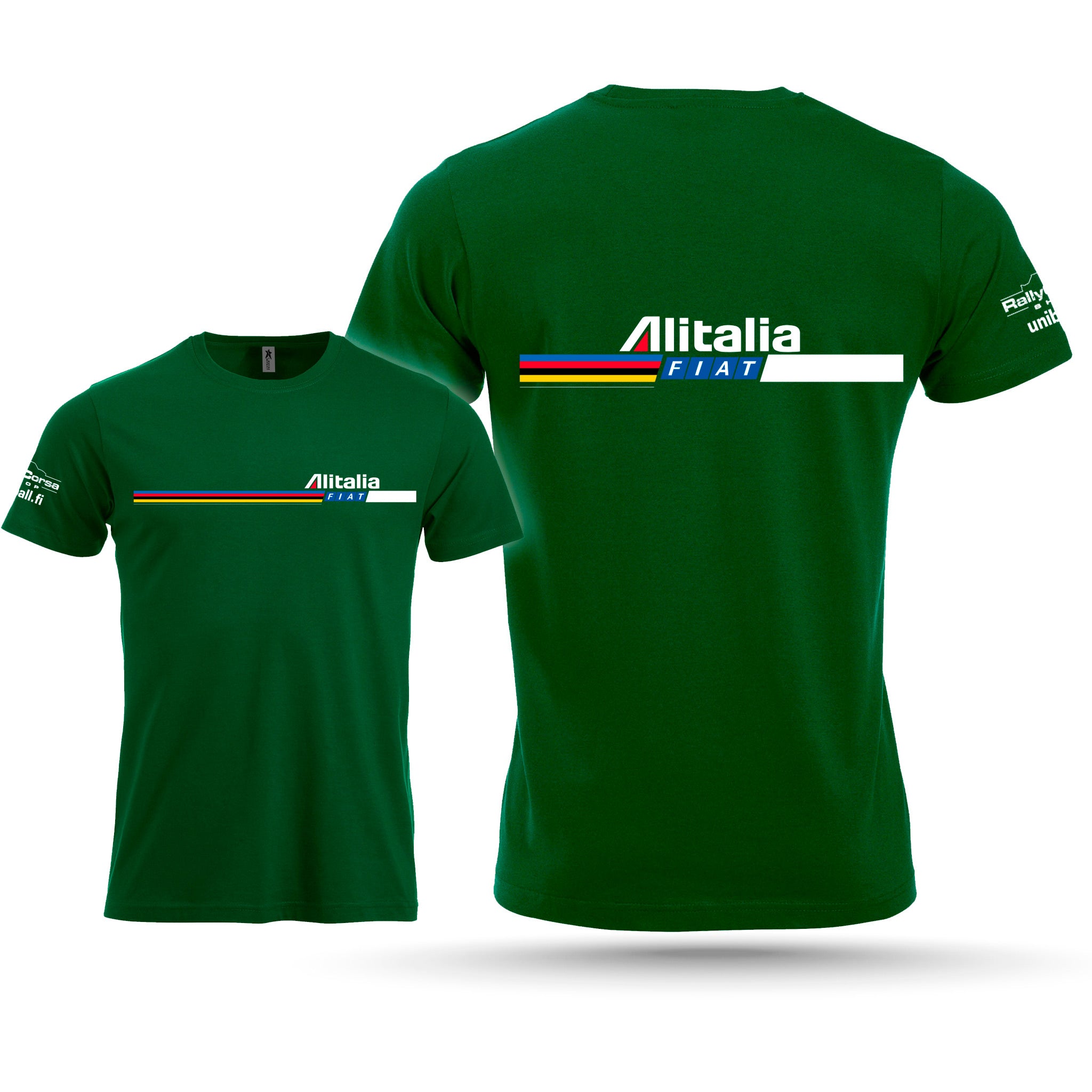 Rally Corsa Shop - T-Paita, Alitalia, etu- ja takakuvalla